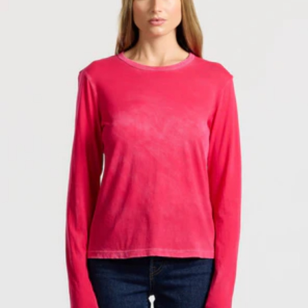 Cotton Citizen Women's Red Standard Long Sleeve Shirt XS New